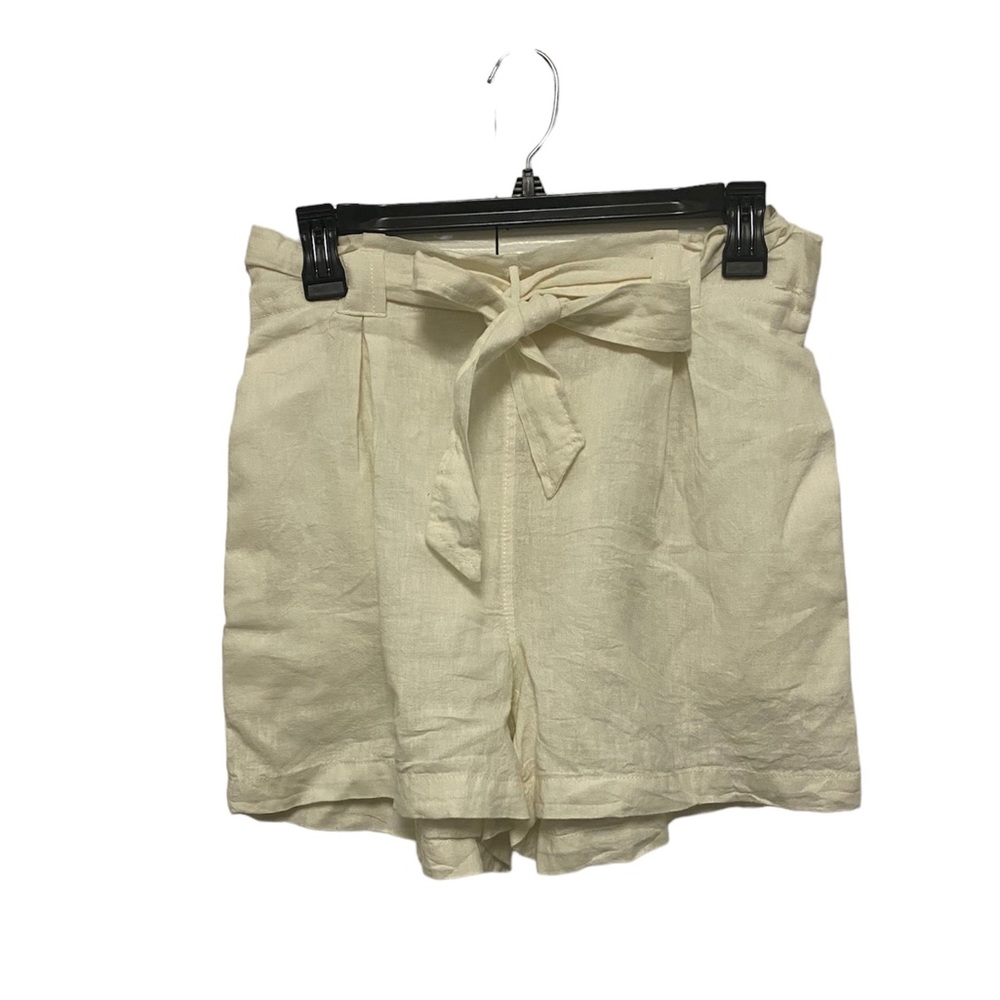 Max Studio Linen Blend Belted High Rise Shorts